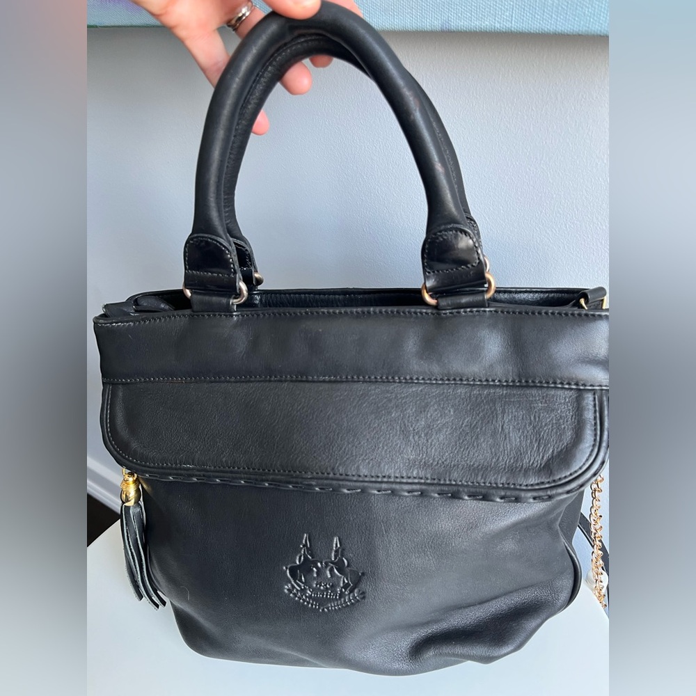 Ugo Santini Black Leather Handbag